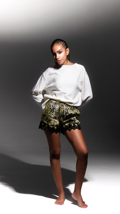 Short “Samba-Cação”: Estampa Sedimento