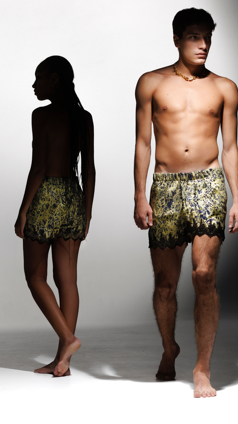 Short “Samba-Cação”: Estampa Sedimento